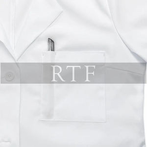 Unisex White Polyester/Cotton Woven Fabric Lab Coat for Hospital <b>Doctors</b> Needle Detection Long Sleeve Medical Work Clothing RAW - Product Image 2