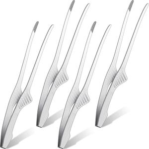Pince de cuisine en acier inoxydable pour barbecue, salade, cuisson, grillades, camping et préparation des aliments - Product Image 1