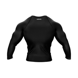 saqibandco <b>Men's</b> Full Sleeve Rash Guard Long Sleeve Dragon Print Quick Dry Spandex Polyester <b>Compression</b> <b>Shirt</b> Front Logo - Product Image 6