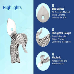 Bandejas de impresión dental de acero inoxidable, soporte para dientes, bandeja de impresión dental, bandeja de impresión dental de gran venta - Product Image 4