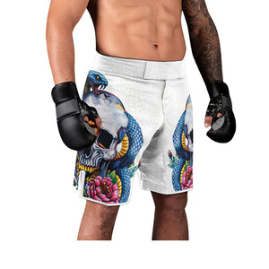 Pantalones Cortos de MMA para Hombre, Estampado de Calavera y Serpiente, Secado Rápido, Poliéster, para Entrenamiento de Lucha, Corte Regular, Ropa de Artes Marciales Mixtas para Adultos - Product Image 3