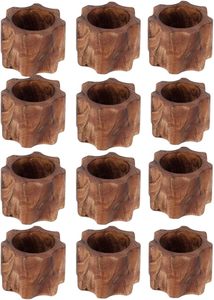 Lot d'anneaux de serviette en bois de qualité supérieure, prix de gros, pour table de salle à manger et fêtes de mariage - Product Image 5