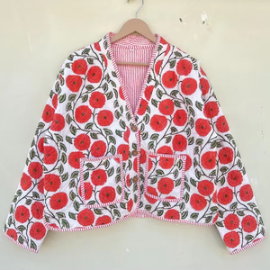 Nouvelle veste pour femme de qualité supérieure, faite à la main, pour l'hiver, le printemps et l'automne, écologique, imprimée numériquement, respirante, à séchage rapide, 100% coton - Product Image 1