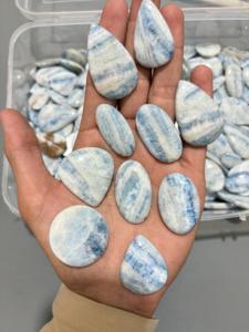 Cabochons lisses en scheolite bleue naturelle (coupes brillantes Marquise/Octogone/Ovale/Poire) 5-25 grammes pour la fabrication de bijoux en vrac - Fournisseur tiers - Product Image 5