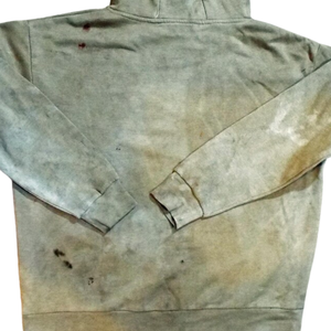 OEM High Quality Solid Pattern Cotton Fleece Acid Washed Distressed Front Logo Printed Eco-Friendly Heavyweight Winter Hoodie - Product Image 5