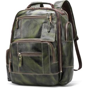 Mochila de cuero genuino para mujer de inspiración europea, minimalista, de moda, para viajes, oficina, uso diario, bolso de cuero premium. - Product Image 1