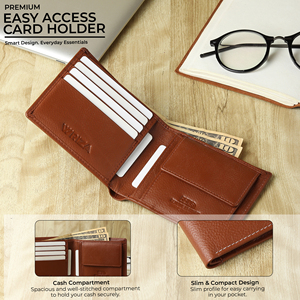 Cartera de Cuero Vacuno Genuino de Grano Completo, Diseño Minimalista Hecho a Mano, Costuras Delgadas y Duraderas, Calidad Premium, Fabricante OEM ODM - Product Image 5