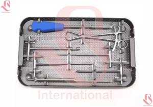 Kit d'instruments chirurgicaux orthopédiques pour traumatismes à gros fragments, en acier inoxydable, certifié CE, réutilisable, garantie 2 ans, pour la vente en gros aux vétérinaires - BISONS - Product Image 1