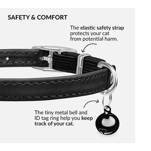 Collar de PU de Color Sólido para Mascotas, Ajustable, Impermeable, de Cuero Sintético, para Cachorros, Perros y Gatos, Color Caramelo - Product Image 3