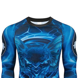 Camiseta de compresión para hombre, camiseta de entrenamiento de manga larga con la opción de color y diseño que elijas para artes marciales y entrenamientos en el gimnasio - Product Image 4