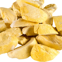Durian lyophilisé premium du Vietnam, saveur riche, texture croustillante, goût sucré, prêt à consommer, emballé en vrac, collation saine