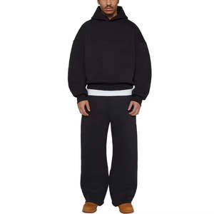 Ensemble de survêtement 2 pièces pour homme : sweat à capuche épais en coton et pantalon de survêtement ample, streetwear personnalisé par le fabricant, 500 g/m² - Product Image 6