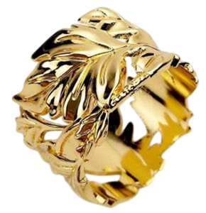 Anillo para Servilletas con Diseño de Hoja de Oro y Detalles Calados, Decoración Elegante para Mesa en Bodas, Fiestas y Cenas de Gala - Product Image 4