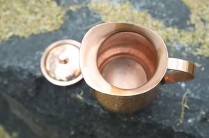 Copper jug set for resort dining <b>water</b> service setup metal set with <b>glasses</b> durable reusable kitchen dining drinkware - Product Image 5