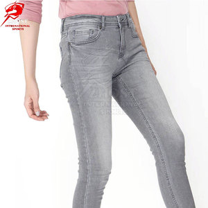 High Quality Slim Fit <b>Jeans</b> <b>Women</b> Fashion Stretch Fabric Pocket Secure <b>Button</b> Closure Sleek Narrow Leg <b>Jeans</b> - Product Image 4