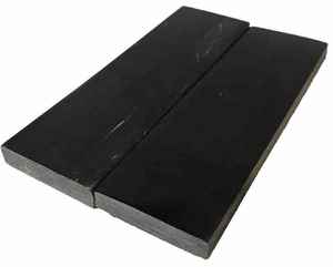 Empuñaduras de cuerno de búfalo para cuchillos: Incrustaciones negras para guitarra - Product Image 1