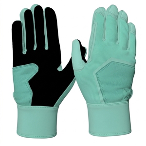 Premium Baseball Pitcher Right-Handed Batting Gloves <b>Full</b> Finger Leather Palm Breathable Non <b>Slip</b> Adjustable Wrist Strap Sports - Product Image 1