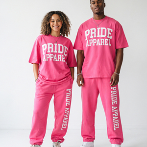 Premium 100% Cotton Polyester <b>T</b> Shirt Tracksuit Oversized Tee Shirt Baggy Trouser Set Summer Street Fashion <b>T</b> Shirt <b>Track</b> Suits - Product Image 1