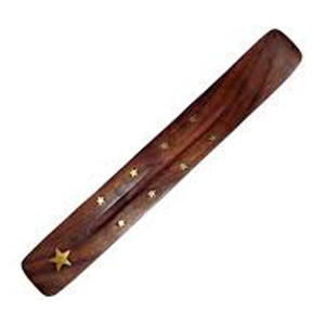 Juego de Quemadores de Incienso de Madera Hechos a Mano, Verde, Naranja y Rosa, con Diseño de Om y Árbol, Soporte de Bambú Religioso Indio, para Uso en Todas las Estaciones - Product Image 3