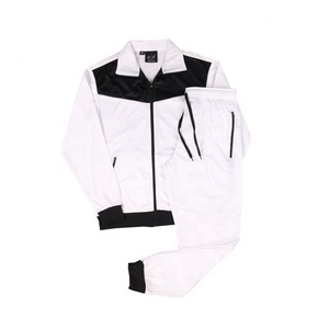 Chándal para correr y entrenar en invierno blanco y negro, chándal súper suave y cómodo para hombre, servicio OEM. - Product Image 1