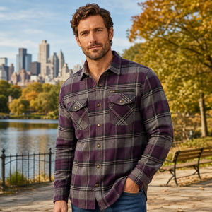Fabricant de chemises en flanelle pour hommes en gros, chemises à carreaux personnalisées pour importateurs de vêtements, commandes en gros sous marque privée pour marques de vêtements - Product Image 2