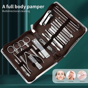 Kit Profesional de Manicura y Pedicura de Acero Inoxidable de 26 Piezas, Afilado para el Cuidado de Uñas de Manos/Pies, Estuche de Viaje Duradero, Incluye Cortaúñas - Product Image 2