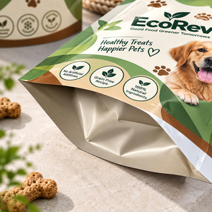 Bolsa con Cierre para Premios para Perros EcoRev, Laminada en PE/VMPET, de Grado Alimenticio, Sin Aditivos Artificiales, Receta Sin Granos - Product Image 4