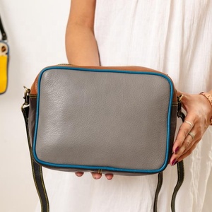 Gran oferta, bolso de mano para mujer de cuero genuino de invierno con una sola manija, vestido bohemio Vintage inspirado, portátil con entramado de diamantes - Product Image 2
