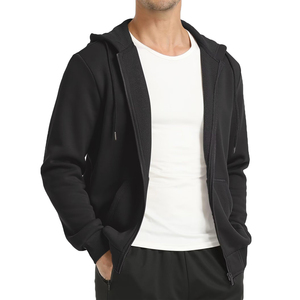 Sudadera con Capucha Casual de Alta Calidad para Hombre, Corte Regular, Forro Polar de Algodón, Precio Económico, Cuello con Cremallera para Invierno, Estampada - Product Image 2
