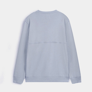 เสื้อสเวตเตอร์คอกลมของผู้ชายเสื้อสเวตเตอร์สีดำล้วนย้อมสีล้วนแบบกำหนดเองขายส่ง - Product Image 2