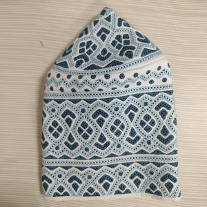 Chapeau islamique Kufi brodé pour homme, orné de pierres, motif floral en coton, respirant et écologique, toutes saisons - Product Image 3