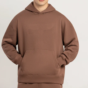 Ensemble de survêtement décontracté unisexe en coton 100 % uni pour l'hiver : sweat à capuche oversize et pantalon polaire anti-plis avec joggers décontractés - Product Image 2