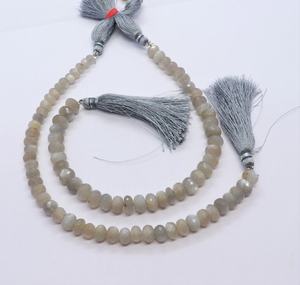 Cuentas facetadas de piedra lunar de Ceilán natural de 7-8 mm, hilo de cuentas facetadas de piedra lunar natural para fabricación de joyas al por mayor - Product Image 6