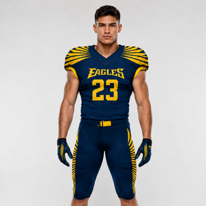 Maillot de football américain pour hommes Eagles, col en V, sublimé, respirant, ajusté, avec le numéro 23 - Product Image 1