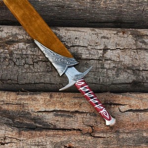 Épée en acier inoxydable style Seigneur des Anneaux avec manche en bois et gravure en langue elfique pour cosplay et costume de fantasy - Product Image 6