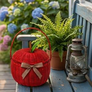 Cesta de Mimbre de Manzana Hecha a Mano - Product Image 5