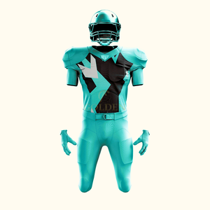 Maillot de football américain personnalisé réfléchissant de haute qualité, respirant, à manches courtes, imprimé numériquement, en polyester, uniforme - Product Image 4