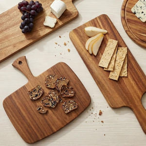 Tabla de Cortar de Madera de Acacia de Alta Calidad con Asa, Tablas de Cocina para Servir Pizza, Pan, Queso, Fruta - Product Image 3