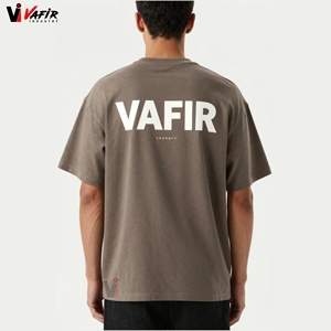 เสื้อยืดเปล่า Vafir Fit สำหรับผู้ชาย ผ้าฝ้าย 100% สกรีนโลโก้แบบกำหนดเอง เป็นมิตรกับสิ่งแวดล้อม แห้งเร็ว ระบายอากาศได้ดี ไม่เป็นขุย ทรงหลวม - Product Image 2