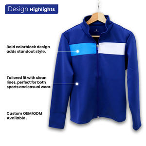 Veste de sport légère et décontractée à fermeture éclair complète coutures durables et design moderne - Product Image 4