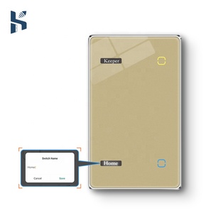 หน้าจอ LED แสดงผล WiFi สวิตช์สัมผัสแบบ <span class=keywords><strong>N</strong></span>+L 2 ช่อง สวิตช์ไฟกระจกนิรภัย TUYA สวิตช์ไฟกระจก - Product Image 6