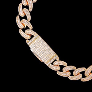 Custom Lab Grown Diamond Letters Pendant VVS1 Brilliant Cut Rose Gold Rhodium Plated <b>Model</b> BP 260 Women's Trendy Diamonds - Product Image 2