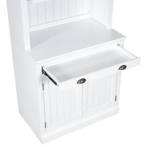 Libreria Moderna Alta 212 cm con Illuminazione LED a 3 Pezzi, 2 Ante, 1 Cassetto e Scaffali Aperti - Product Image 2