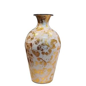 Vase à fleurs en métal Art Déco grand format, écologique, de la marque Lavie Creations, pour la décoration du salon, vase de table pour mariage, pour fleurs artificielles - Product Image 6