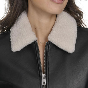 Chaquetas de Cuero para Mujer, Estilo Moderno, Nuevo Diseño con Cierre, Chaquetas de Cuero Genuino para Invierno, Chaquetas de Cuero para Mujer con Logotipo Personalizado - Product Image 4