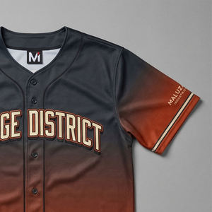 Maillot de baseball sublimé premium, streetwear, uniforme sportif respirant, vêtements d'équipe, mode USA Europe, maillot MALUZA - Product Image 2