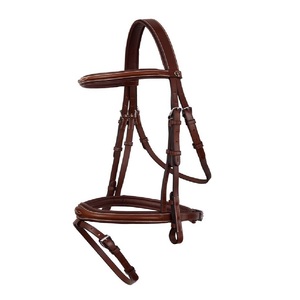 Horse Racing Leather Bridle and Rope <b>Halter</b> with Metal Hardware Durable and Customizable - Product Image 2
