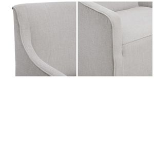 Sedia da Pranzo con Braccioli e Rotelle, Design con Rivestimento per Comfort ed Eleganza - Product Image 6