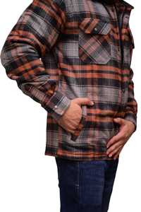 Mens Plaid <b>Flannel</b> Shirt <b>Jacket</b> Shirt Checkered Winter Shacket Casual Button Up Cotton Overshirt Turn-down Collar Men's Shirts - Product Image 5