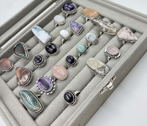 NAtural assorted Gemstone <b>Rings</b> Wholesale Bulk <b>Rings</b> For <b>Men</b> Women Lot Mixed 925 Sterling <b>Silver</b> <b>Rings</b> - Product Image 4